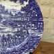 Old blue country scene plate