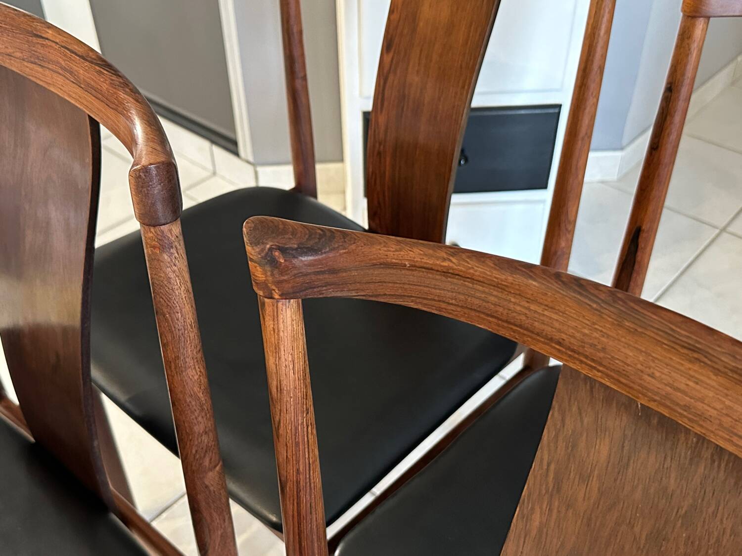 Set of 4 rosewood chairs designed by Henning Sorensen, Denmark, 1960.