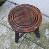 Old turned wooden stool