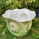 Cache pot art déco très belles nuances de vert