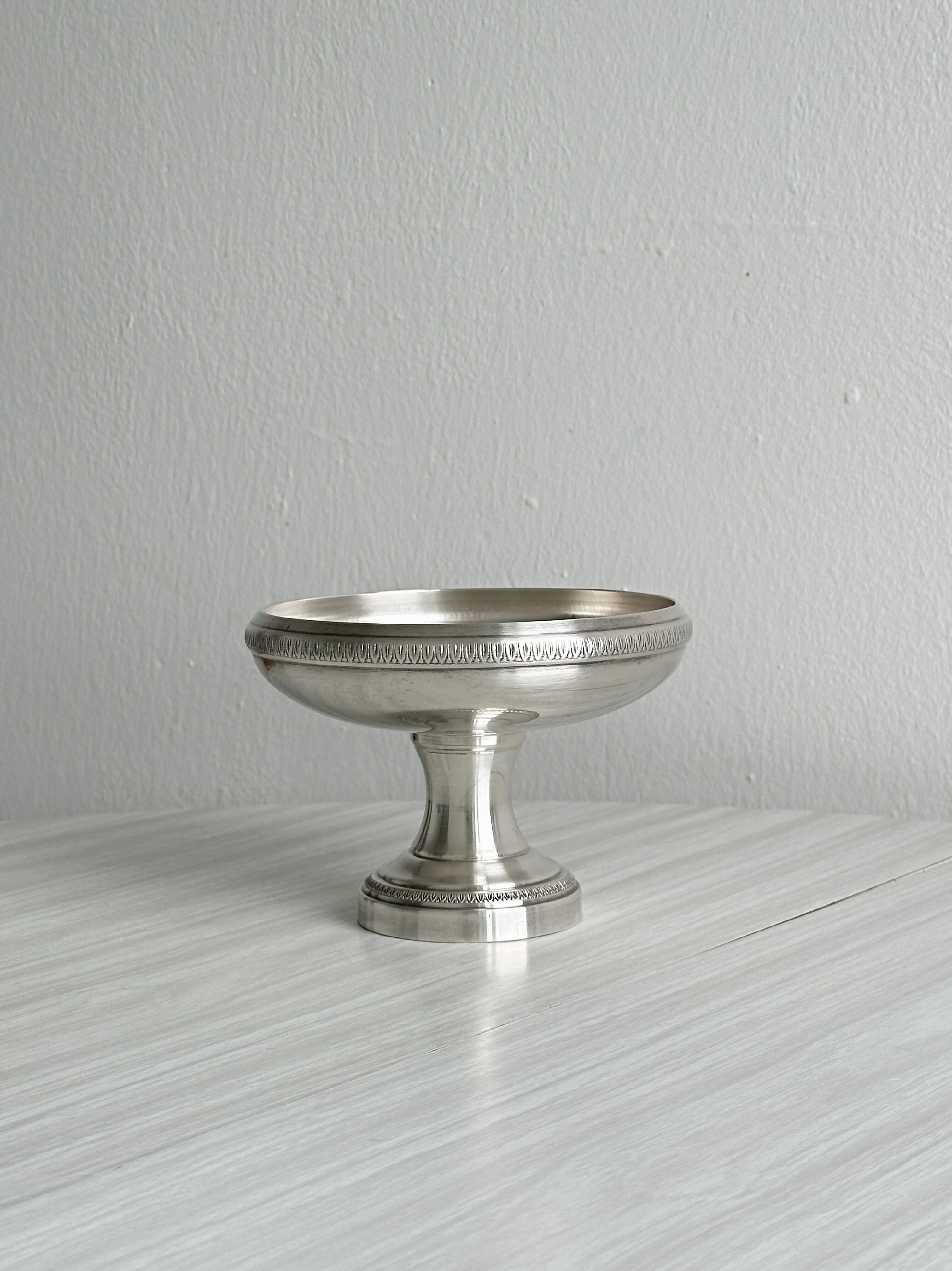 Vintage silver-plated footed cup
