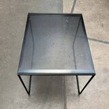 Postmodern perforated metal nesting side table from Ikea, 1980s.