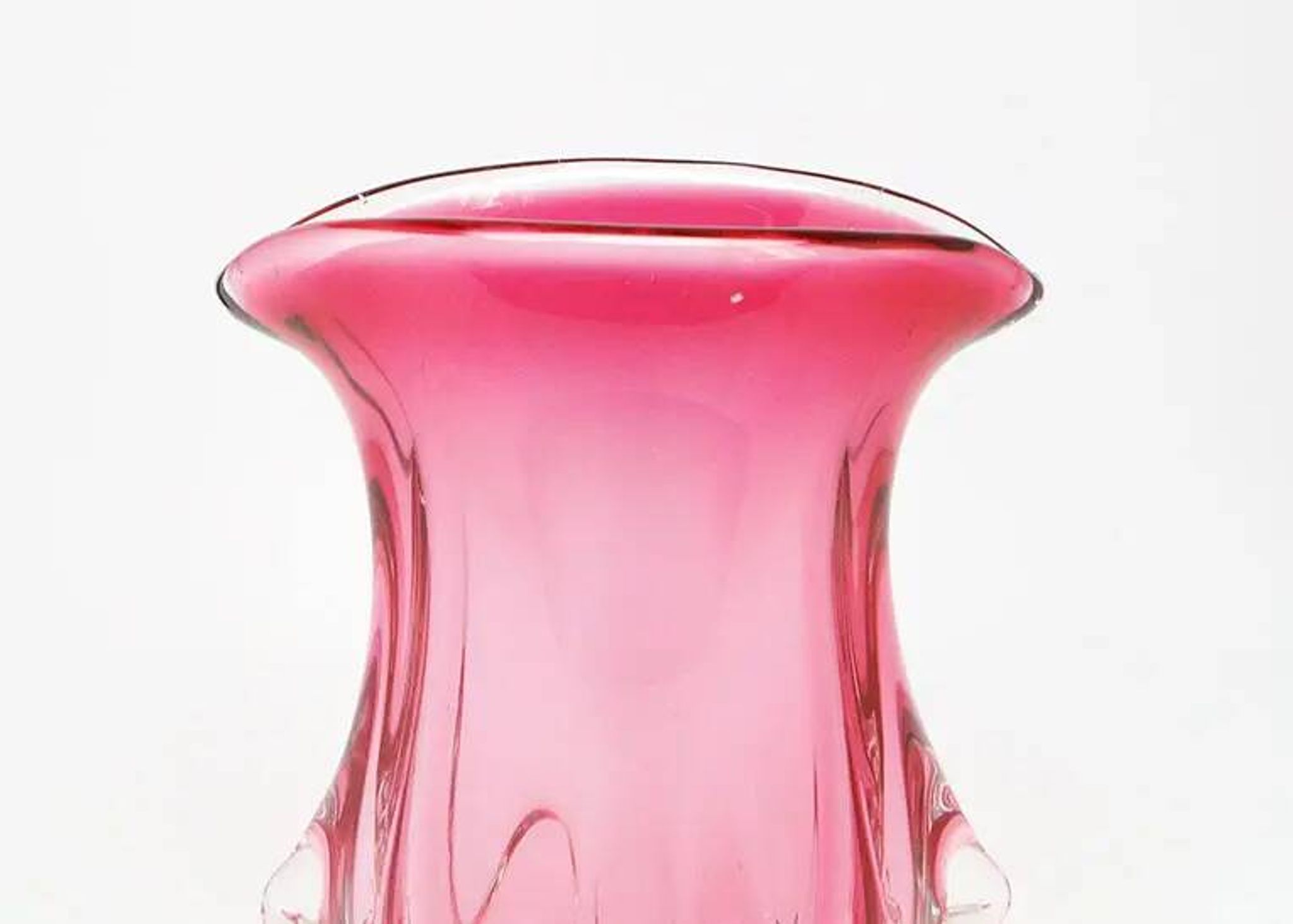 Mid-century modern vase, glass, designed by J. Hospodka, Czechoslovakia, 1960s