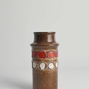 Mid-Century Modern Brown Ceramic Vase by VEB Haldensleben, East Germany, 1960s
