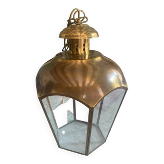 Old brass lantern pendant