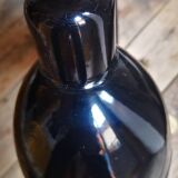 Modernist lamp in black lacquered sheet metal