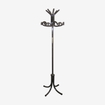 Vintage chrome metal coat rack