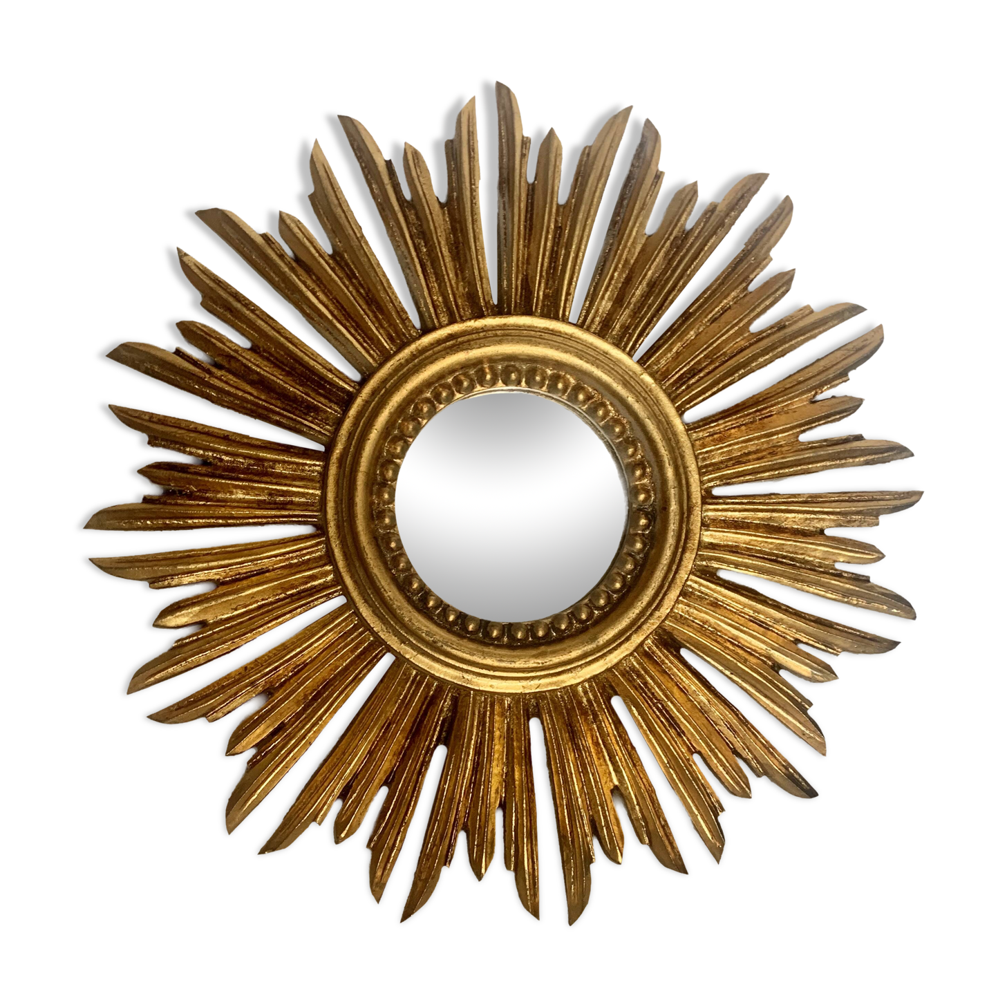 Vintage sun mirror 32 x 32cm, 1950s