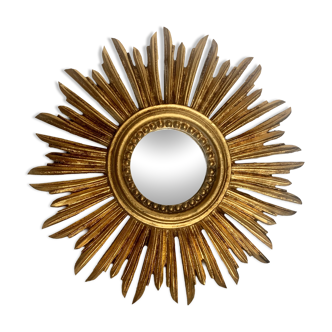 Vintage sun mirror 32 x 32cm, 1950s