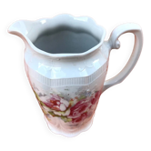 Années 1900  Pichet (grand modèle)  Porcelaine blanche à décor floral