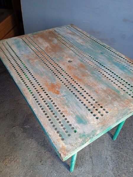 Table metal garden perforated sheet ep 1950