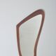 Danish mirror with teak edge and organic design, 1950s