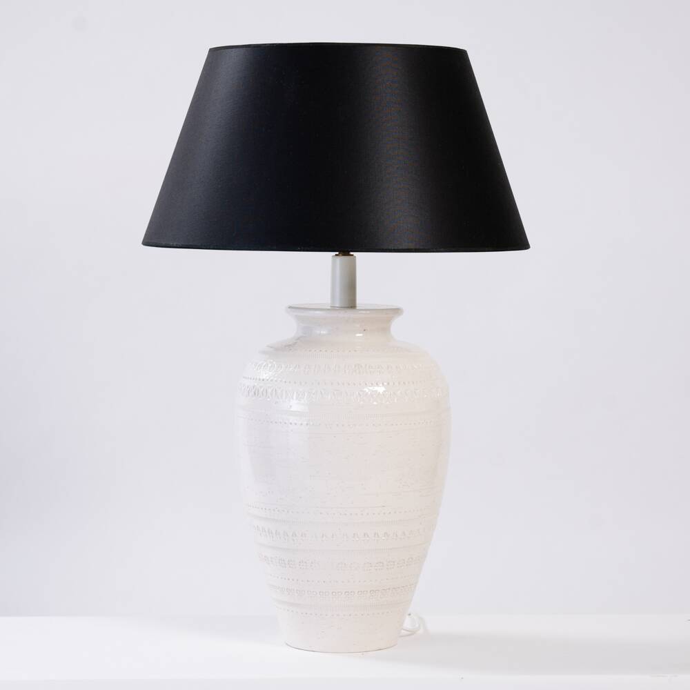 Bitossi table light white ceramic, 1970s