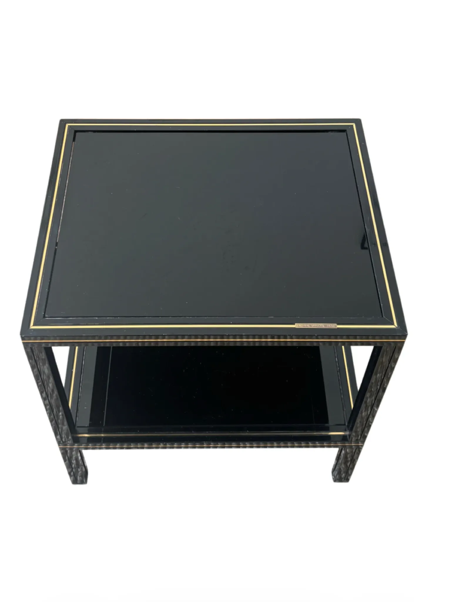 Side table Pierre Vandel Paris 1970s-80s • Hollywood Regency style