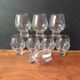 8 glasses model "Fjord" by Durobor with thick base and vintage Belgian bubble.
