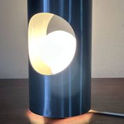 Lampe inox tube vintage design années 70