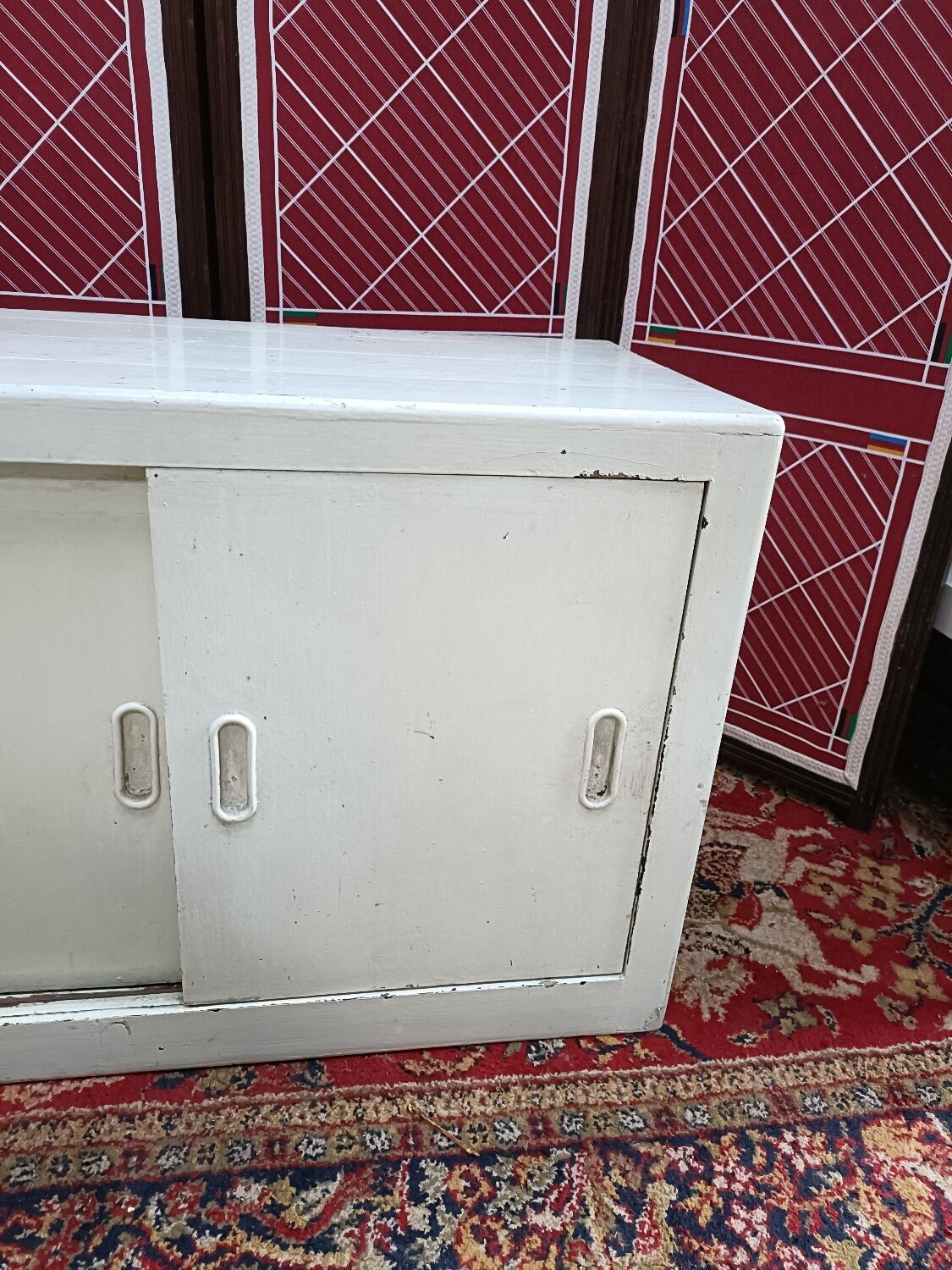 storage cabinet with sliding doors, jam maker