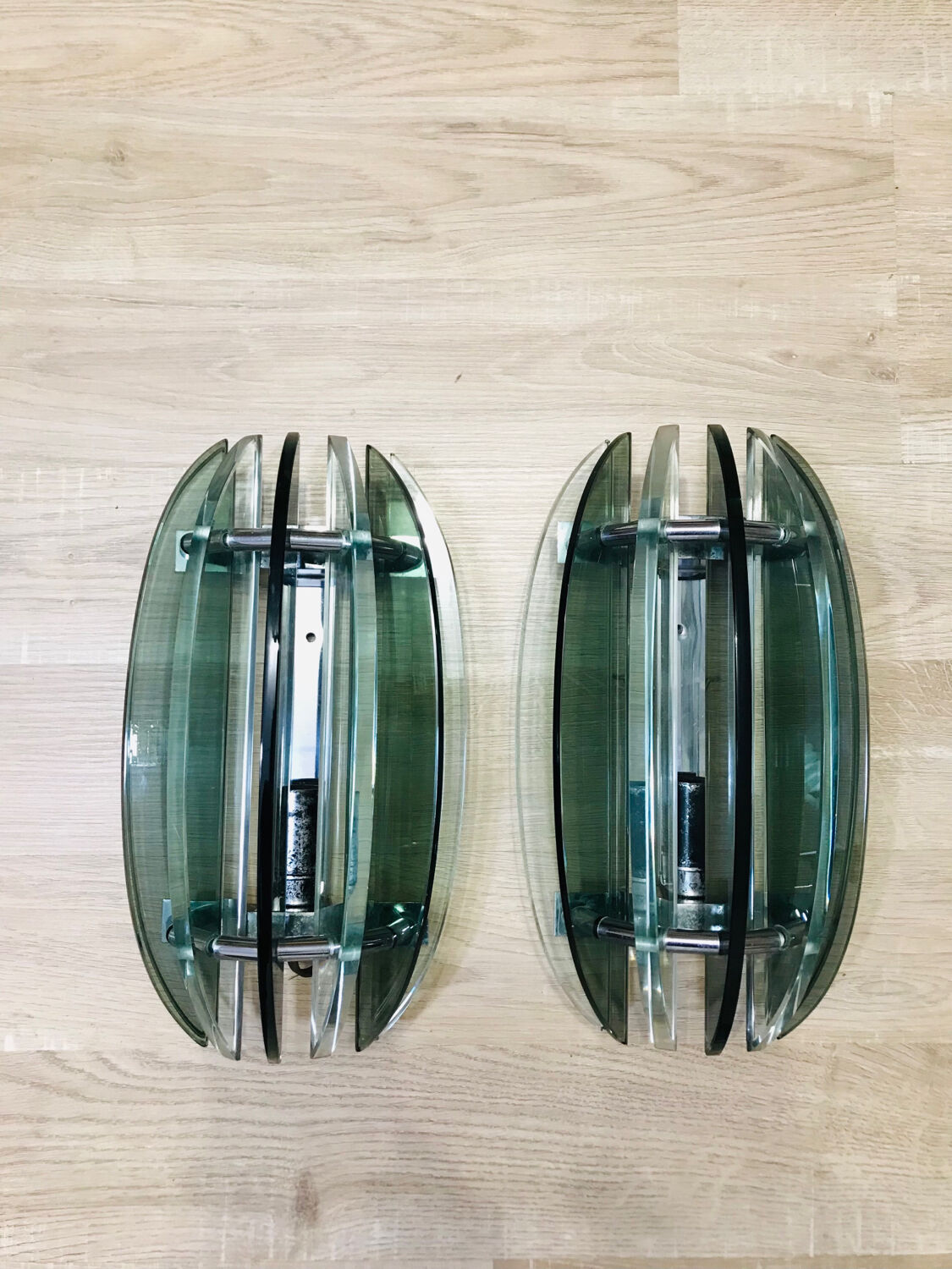 Pair of Veca wall lights