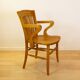 Vintage Spanish 1940s Oak Office Chair