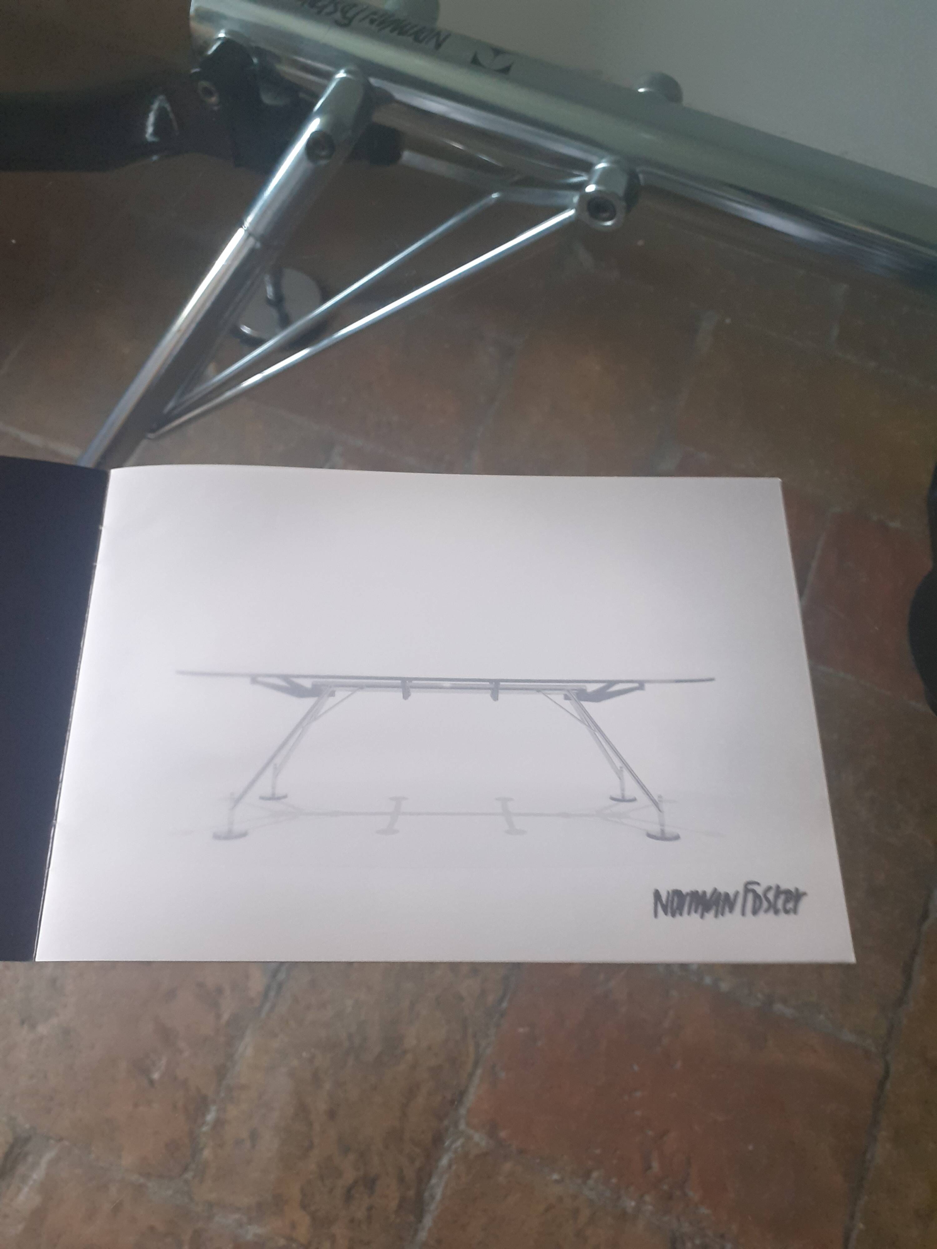 Numbered table design (limited edition) Nomos Norman Foster by Tecno Italy