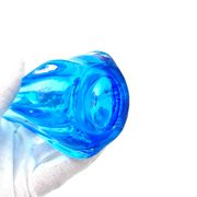 Vase Swing Sculptural – Stretched Glass Azure Blue – Korean Craftsmanship 1970