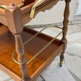Vintage wood and brass dessert and tray