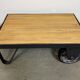 Table basse industrielle noire, années 1960