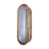 Old elongated barge wall light