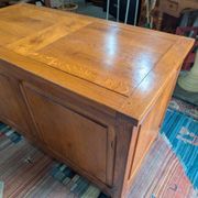 Large solid oak chest
