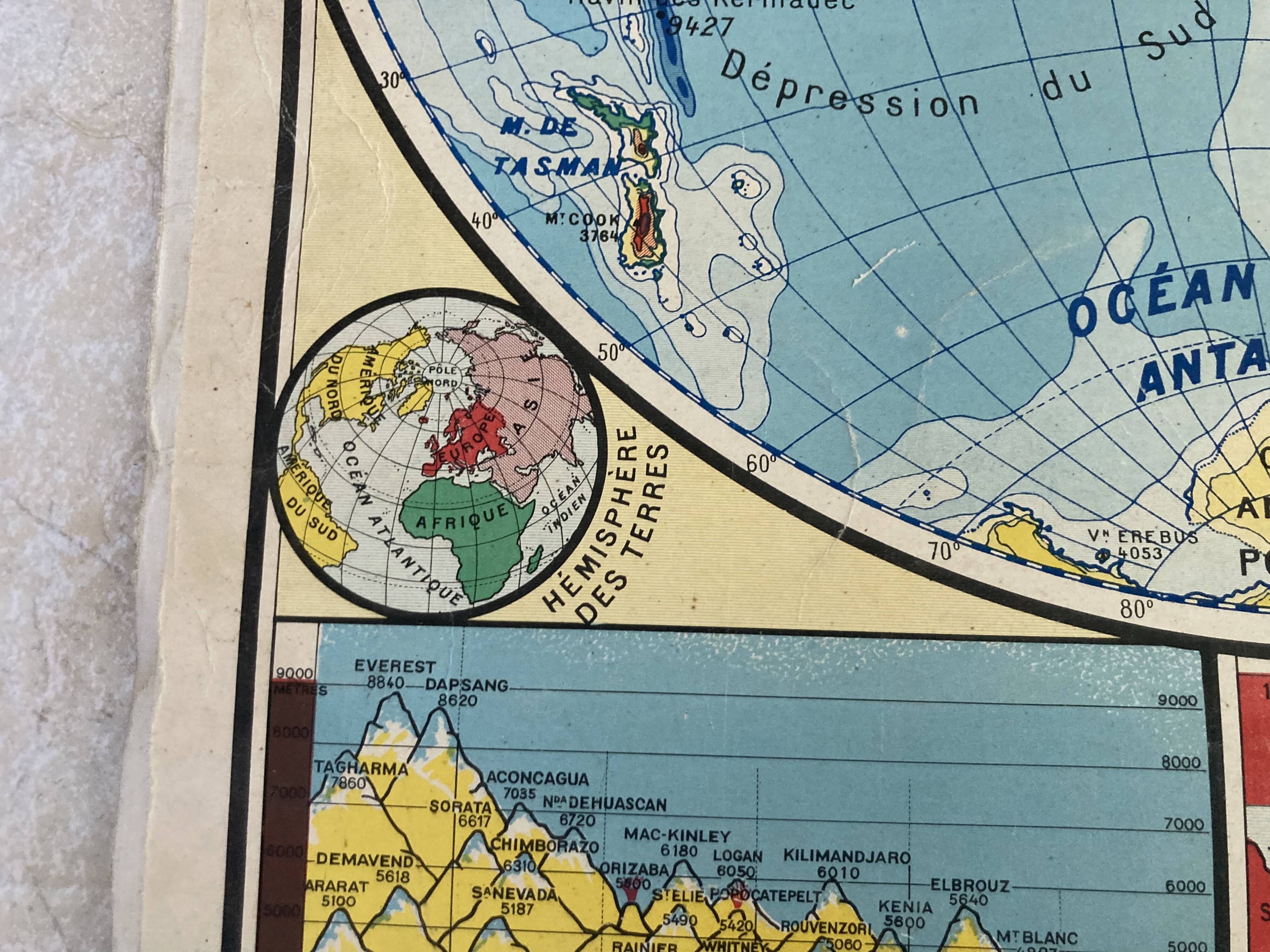 Carte scolaire mappemonde