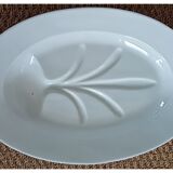 Plat à asperges en porcelaine 19ème siècle