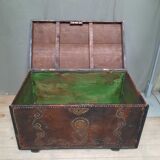 Chest covered with leather and nails