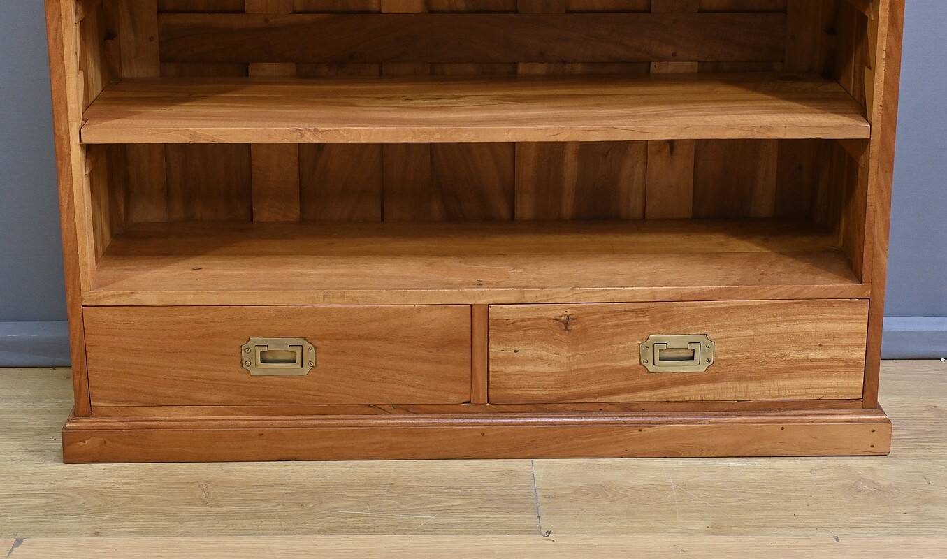 Solid Mahogany Bookcase, India - 20th Century