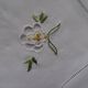 12 serviettes de table a broderies de fleurs 42 x 38 en lin