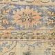 Grand Tapis Oushak Vintage, Laine Fait Main, Pêche et Bleu, 194x267 Cm