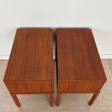 Scandinavian Teak Nightstands by Kai Kristiansen for Aksel Kjersgaard, Denmark, 1960s, Set of 2