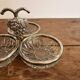 Former Beggar Servant Carrying Condiment Bunch Grape Silver Metal Glass