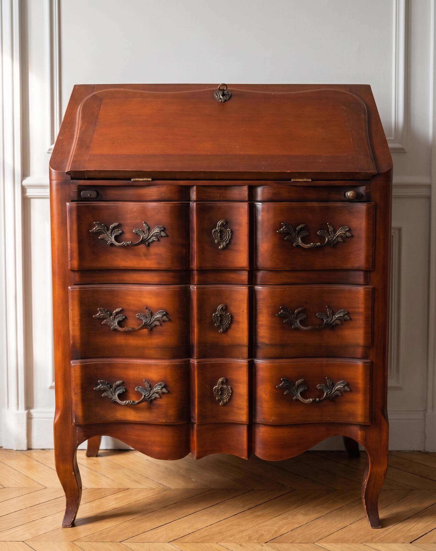 Bureau secrétaire style Louis xv