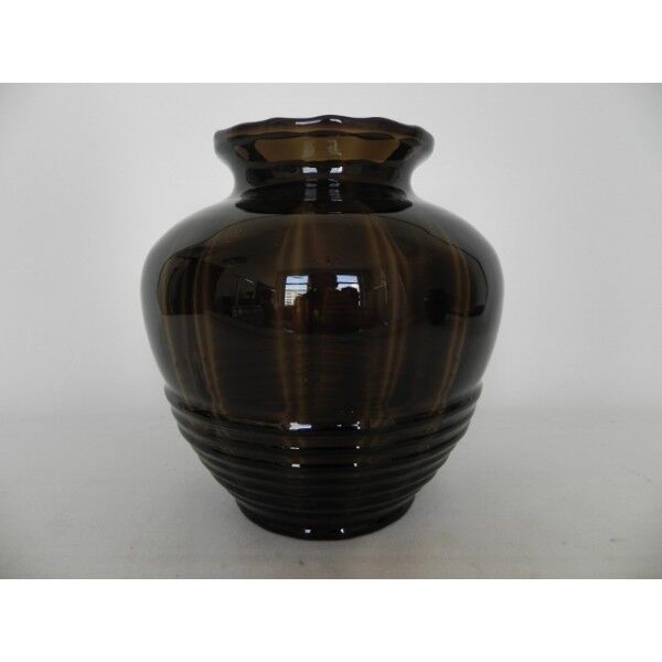 Vase brun art déco Doyen