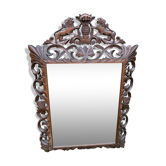 Carved wooden mirror, 19th century vintage.