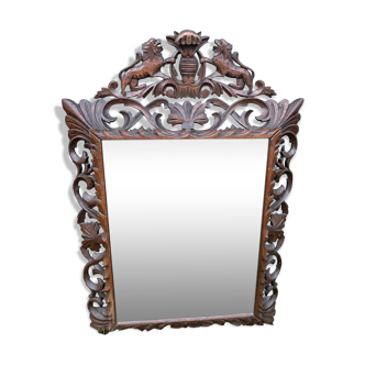 Miroir bois sculpté XIX eme vintage