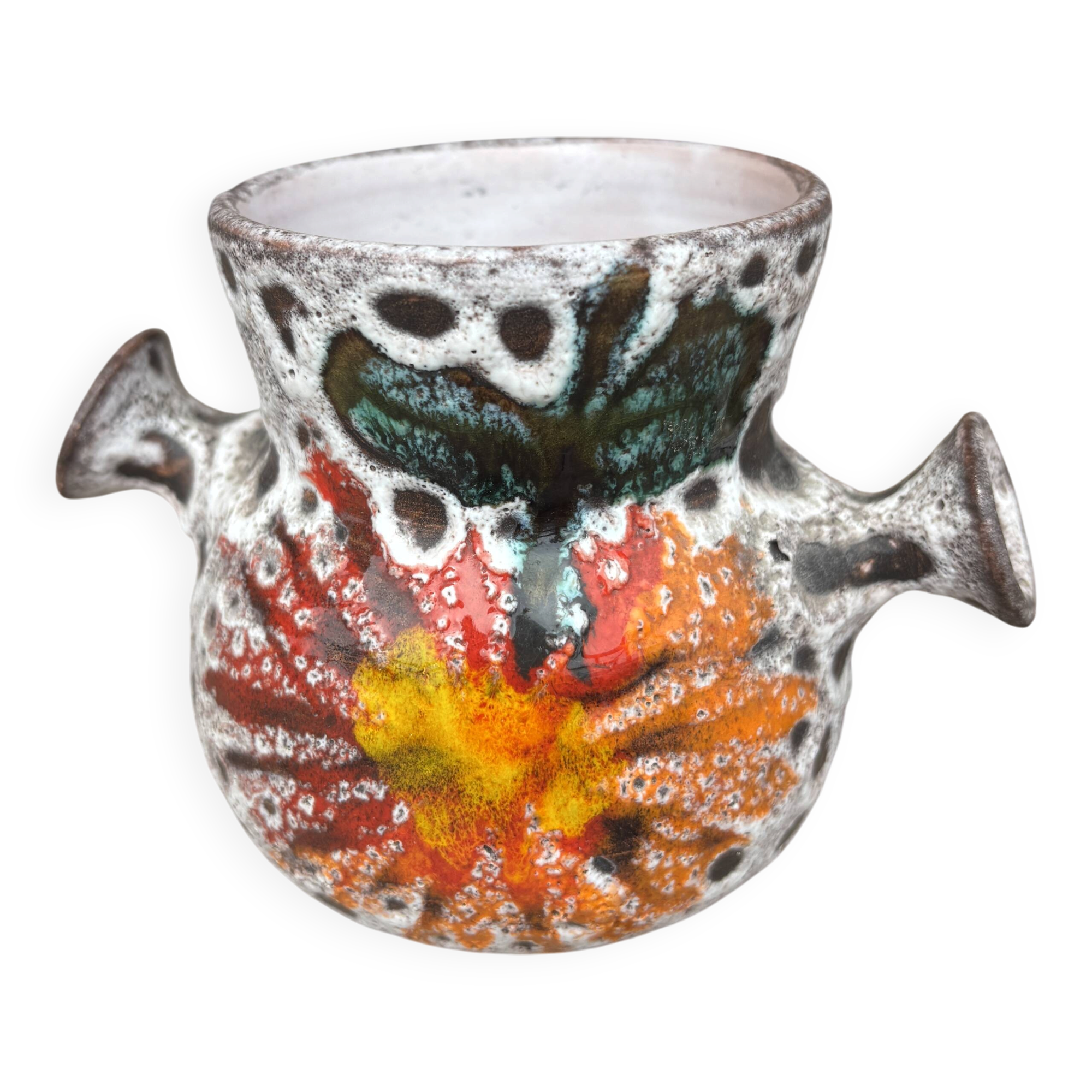 Vase La Roue Vallauris – vintage ceramic floral decoration