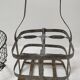Two baskets metal and patinated wood early twentieth century