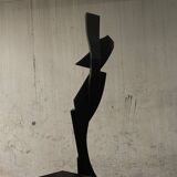 Large abstract sculpture in painted wood