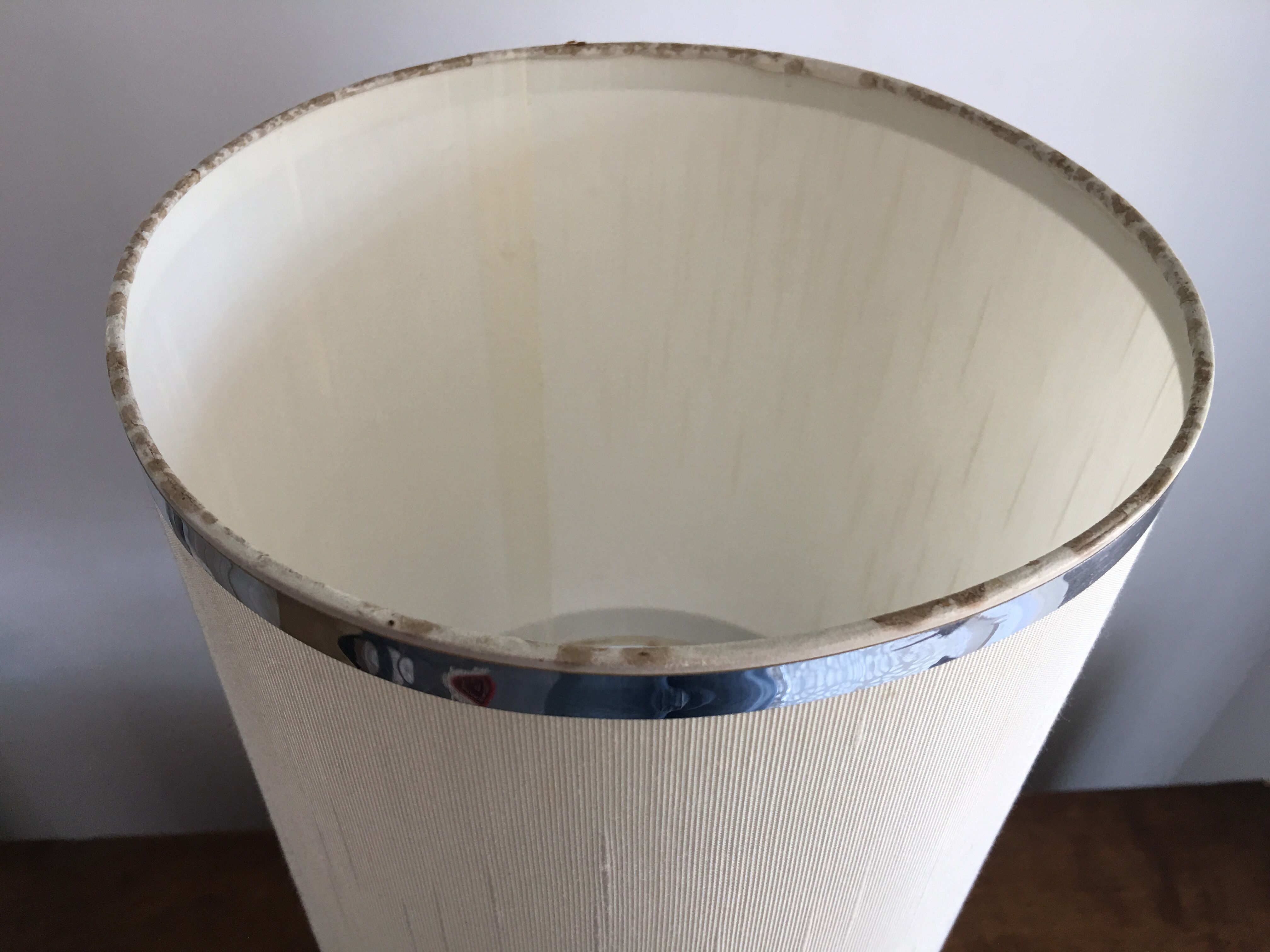 Chrome ceramic lamp 1970