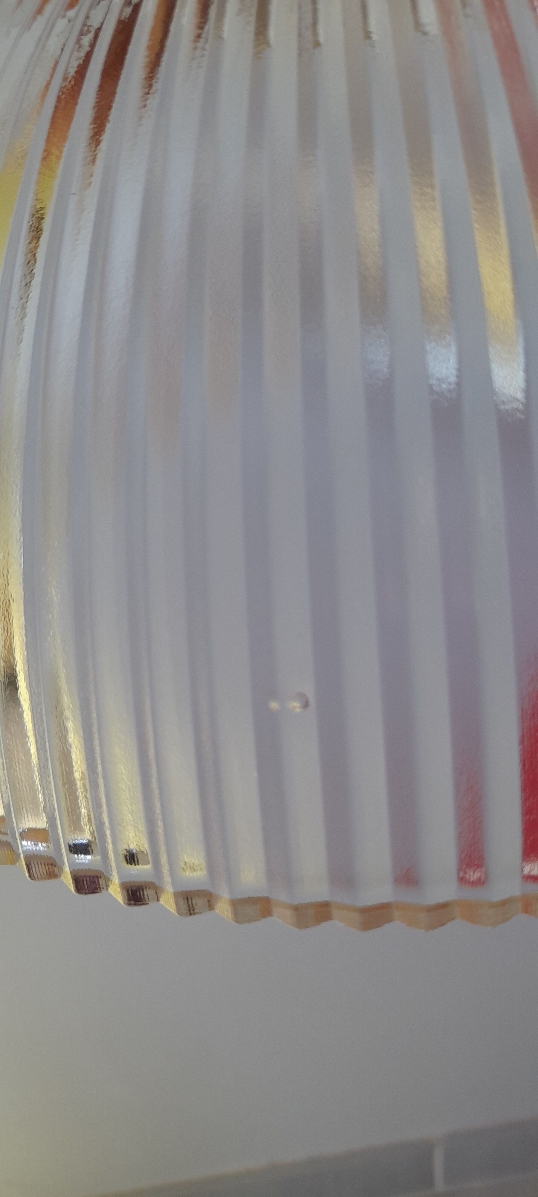 Prismatic glass pendant lamp 1950