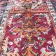 Small antique Turkish carpet Anatolia handmade 45x92 cm