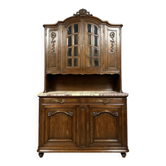 Buffet a deux corps époque Napoléon III en chêne vers 1850