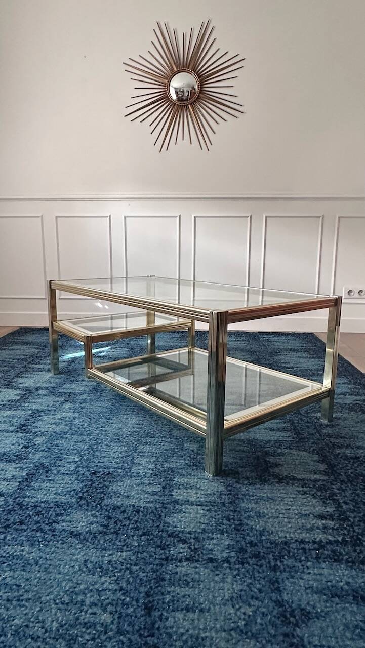 Vintage gold and silver coffee table