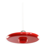 Space-Age Saucer Pendant in Red Plexiglas from Guzzini, 1960s